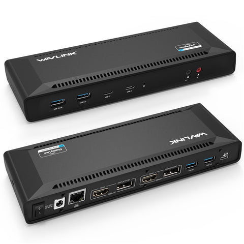 WAVLINK UG69PD2 Multi-Function Dual 4K Docking Station 65W Fast Charging Multi-Port Docking Station for Laptops