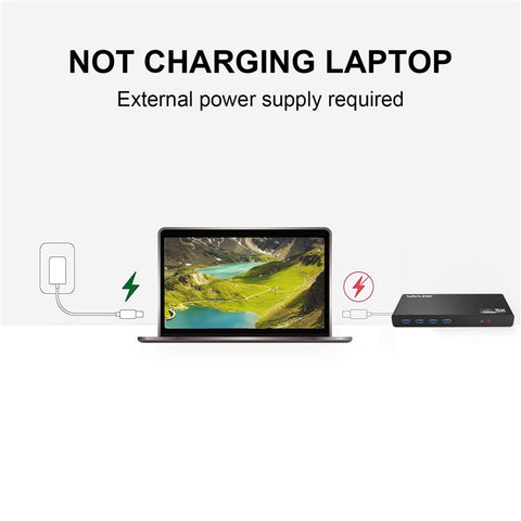WAVLINK UG69DK1 15 in 1 5K Dual 4K HD Multiple-Display Dock USB-C Docking Station with HD / DisplayPort / Gigabit Ethernet / USB 3.0 / Type C / Audio