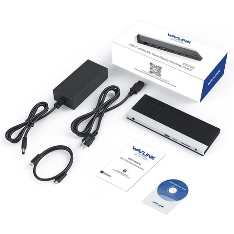WAVLINK UMD05 12 in 1 USB C Docking Station 4K Triple Display USB Type C Hub to Dual HD Dock, DP 65W PD3.0 Charging