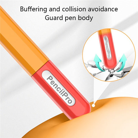 For Apple Pencil Pro Silicone Sleeve Color Splicing Stylus Pen Protective Skin Cover