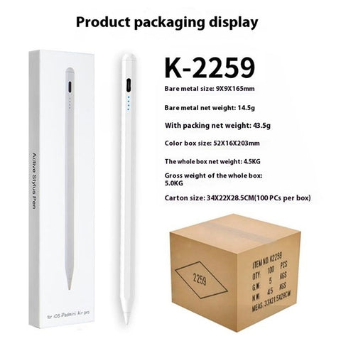 4-LED Stylus with Palm Rejection, Magnetic Attachment for iPad OS 12.2+ (2018 Later)