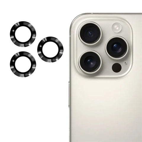 WANLONFENG For iPhone 14 Pro / iPhone 14 Pro Max Camera Lens Protector  Metal CD Texture Tempered Glass Lens Film