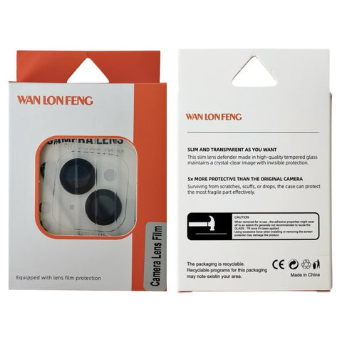 WANLONFENG For iPhone 14 Pro / iPhone 14 Pro Max Camera Lens Protector  Metal CD Texture Tempered Glass Lens Film