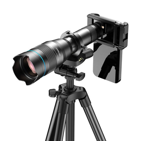 APEXEL APL-60XFR50 60X Telephoto Lens Tripod Set Multi-Layer Coated HD 50mm Phone Monocular for Birds Watching, Concert