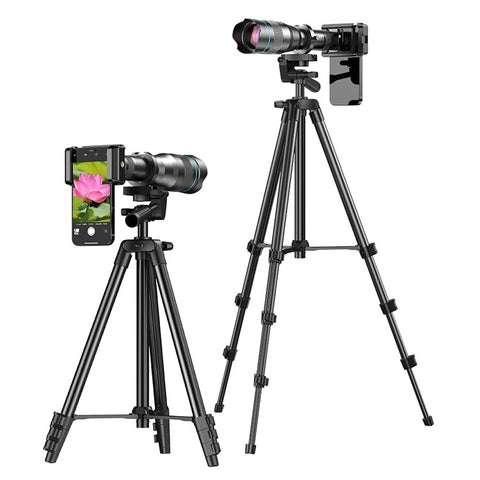 APEXEL APL-60XFR50 60X Telephoto Lens Tripod Set Multi-Layer Coated HD 50mm Phone Monocular for Birds Watching, Concert
