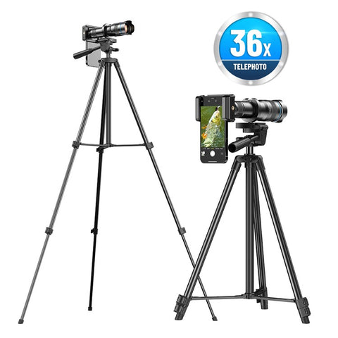 APEXEL APL-36XCR50 Aluminum Alloy 36X Telephoto Lens Phone Camera for Bird Watching Hiking