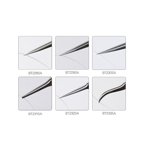 BEST Anti-static Precision Stainless Steel Matte Tweezers