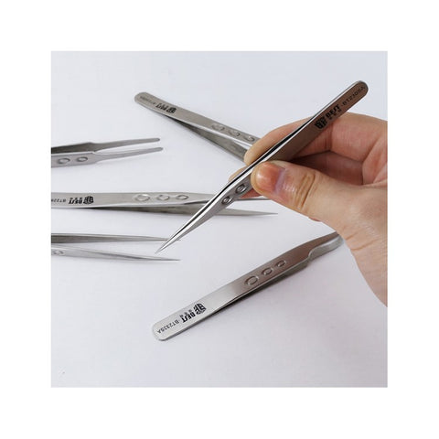 BEST Anti-static Precision Stainless Steel Matte Tweezers