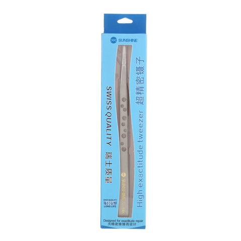 SUNSHINE ST-14K High Strength Metal Long Pointed Tip Tweezers