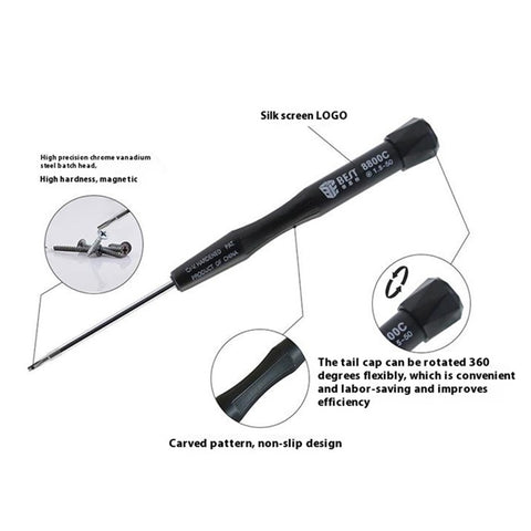 BEST BST-8800C Precision Screwdriver Phone Tablet PC Repair Tool, 50mm