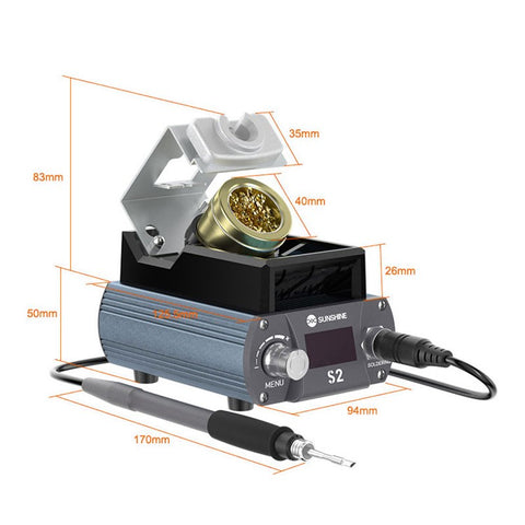 SUNSHINE S2 Precise Soldering Station Digital Display Soldering Station for C210 Soldering Iron Tips