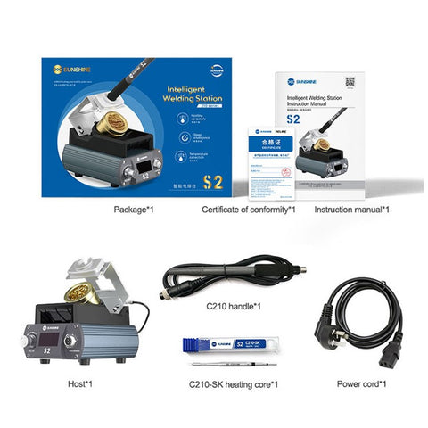 SUNSHINE S2 Precise Soldering Station Digital Display Soldering Station for C210 Soldering Iron Tips