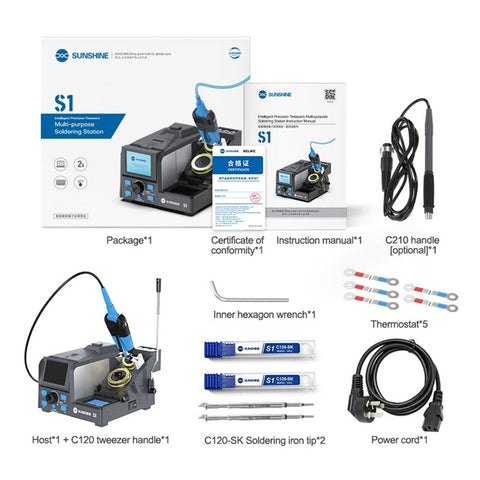 SUNSHINE S1 Intelligent Precision Soldering Station Smart Sleep Color Screen Display Soldering Station