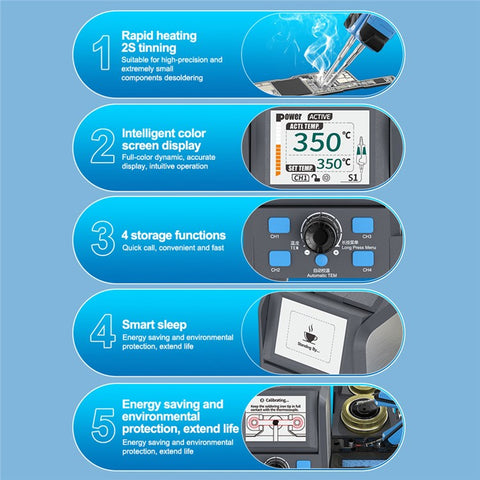 SUNSHINE S1 Intelligent Precision Soldering Station Smart Sleep Color Screen Display Soldering Station