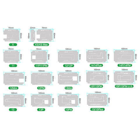 RELIFE RL-601T 31 in 1 Fixture Set For iPhone X