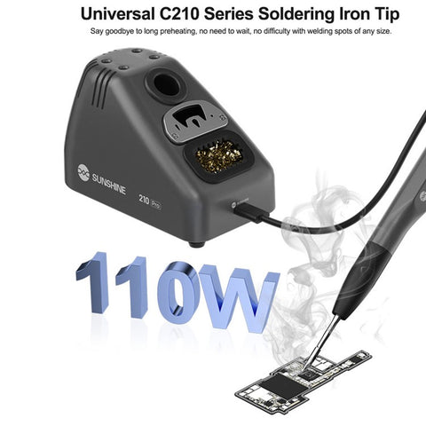 SUNSHINE 210 Pro Smart Portable Soldering Iron Station Temperature Control for Phone PCB Repair