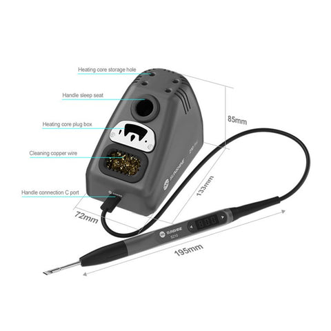 SUNSHINE 210 Pro Smart Portable Soldering Iron Station Temperature Control for Phone PCB Repair