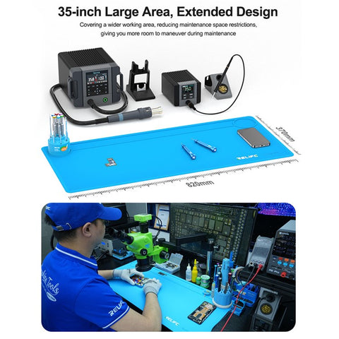 RELIFE RL-004DQ 35 inch Silicone Repair Pad High Temperature Resistant for BGA PCB Mobile Phone Soldering Repair Work Mat