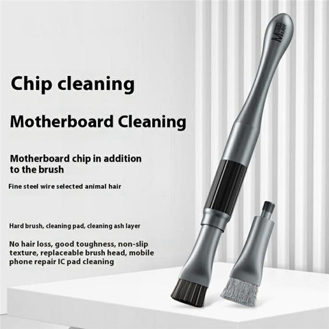 MAANT Dual-Head PCB Cleaning Brush Hard Bristle Steel Wire Anti-Static Board Chip Dust Removal Tool
