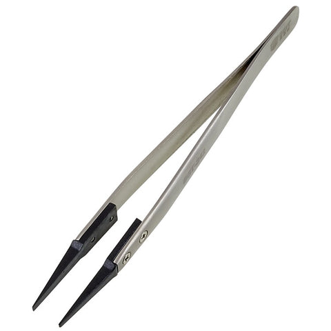 BEST BST-242 Stainless Steel Handle Anti-Static PPS Tweezers Mobile Phone Tablet Repairing Tool