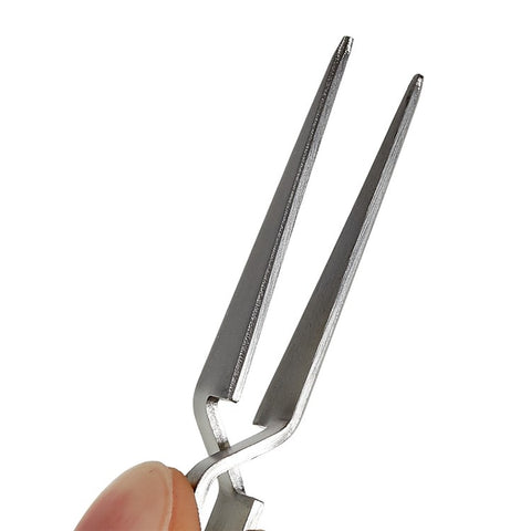 BEST BST-F12.5 Anti-Slip Self Closing Tweezers Cross Lock Soldering Tweezers for Mobile Phone Tablets Maintenance