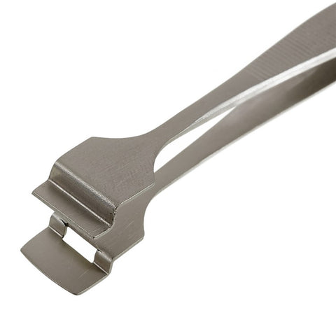 BEST BST-91-4L Stainless Steel Crystal Wafer Tweezers L-shaped Anti-slip Clips Tools for Mobile Repair