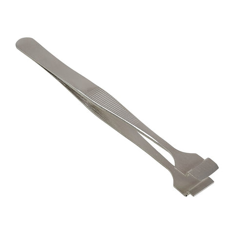 BEST BST-91-4L Stainless Steel Crystal Wafer Tweezers L-shaped Anti-slip Clips Tools for Mobile Repair