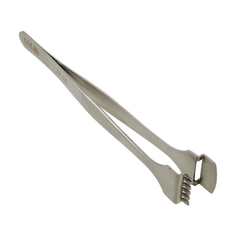 BEST BST-91-6T 2cm Tooth-shaped Anti-static Stainless Steel Crystal Wafer Tweezers Maintenance Tool Wafer Tip