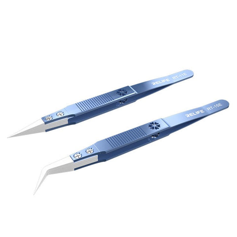 RELIFE RT Precision Ceramic Tweezers Titanium Alloy High Temperature Resistant Tweezers