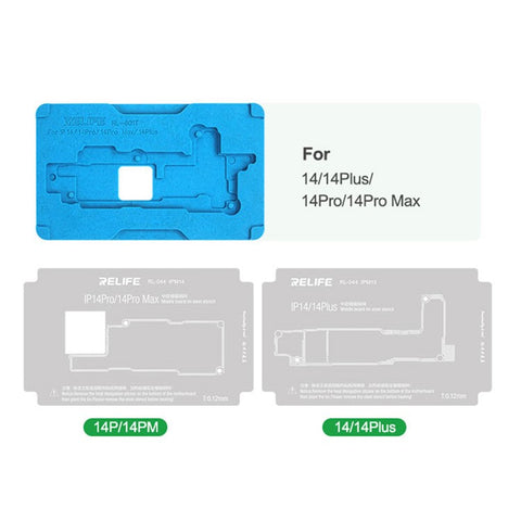 RELIFE RL-601T 18-in-1 Mid-Layer Tin Planting Platform Fixture Set for iPhone X-14 Pro Max Multifunctional Phone Repair Tools