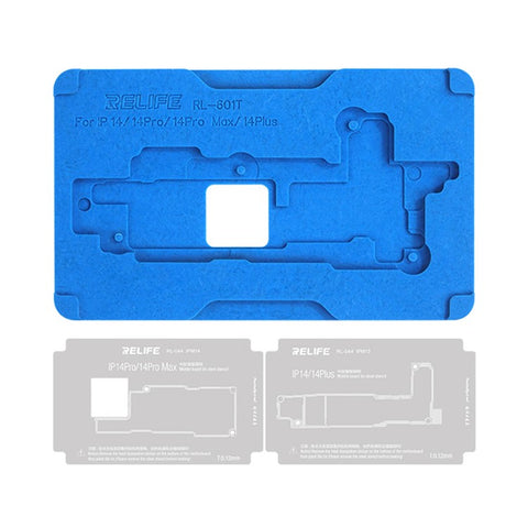 RELIFE RL-601T 18-in-1 Mid-Layer Tin Planting Platform Fixture Set for iPhone X-14 Pro Max Multifunctional Phone Repair Tools