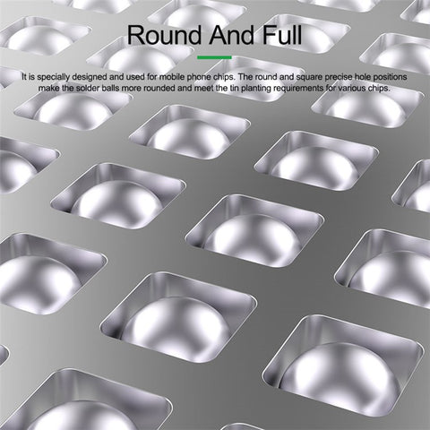 RELIFE RL-044 12Pcs IP Series CPU Integrated Steel Mesh Set iPhone 6-17 Series CPU Tin Planting Kit