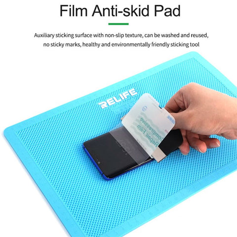 RELIFE RL-004D Mobile Phone Film Installation Anti-Slip Pad Phone Repair Desktop Silicone Anti-skid Mat