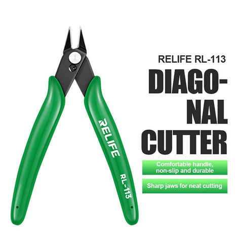 RELIFE RL-113 Precision Diagonal Cutter Handle Portable Non-Slip Skewed Scissors Mini Pliers