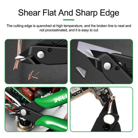RELIFE RL-113 Precision Diagonal Cutter Handle Portable Non-Slip Skewed Scissors Mini Pliers
