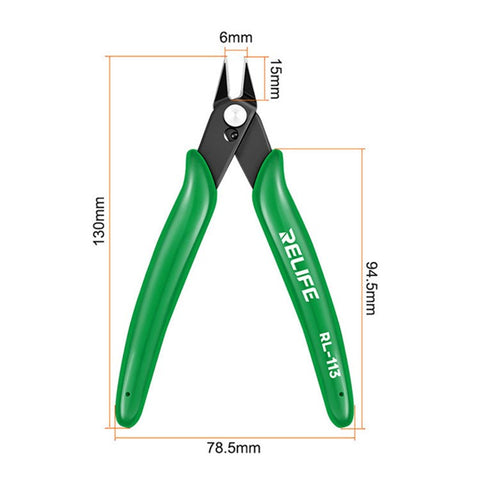RELIFE RL-113 Precision Diagonal Cutter Handle Portable Non-Slip Skewed Scissors Mini Pliers
