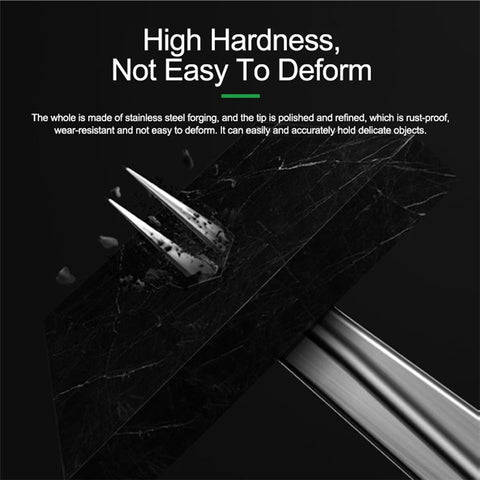 RELIFE SA-11 Stainless Steel Fine Tip Straight Tweezers Electronic Device Precision Repair Tool