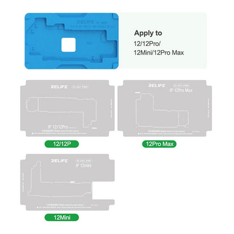 RELIFE RL-601T 22-in-1 Fixture for iPhone X-15 Pro Max Motherboard Middle Layer Board Plant Tin Platform