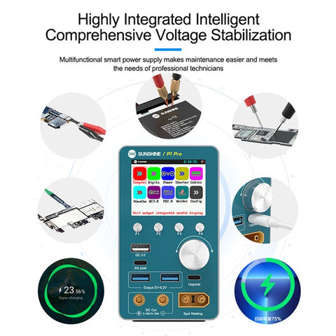 SUNSHINE P1 Pro Intelligent Stabilized Voltage Power Meter Repair Equipment Voltage Stabilization Short Circuit Fault Detection Tool