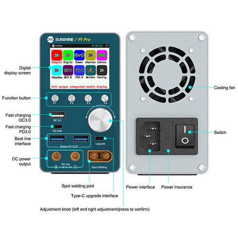 SUNSHINE P1 Pro Intelligent Stabilized Voltage Power Meter Repair Equipment Voltage Stabilization Short Circuit Fault Detection Tool
