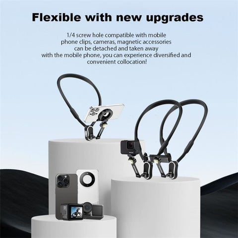 Silicone Neckband Halter Bracket First-Person Perspective Neck Hanging Magnetic Phone Holder