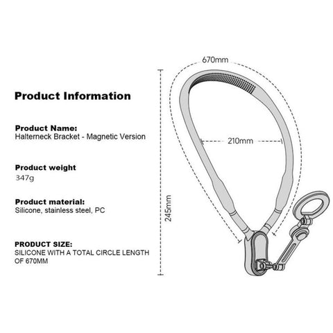 Silicone Neckband Halter Bracket First-Person Perspective Neck Hanging Magnetic Phone Holder