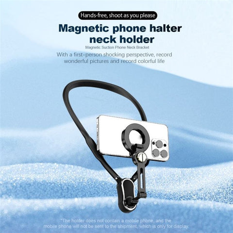 Silicone Neckband Halter Bracket First-Person Perspective Neck Hanging Magnetic Phone Holder