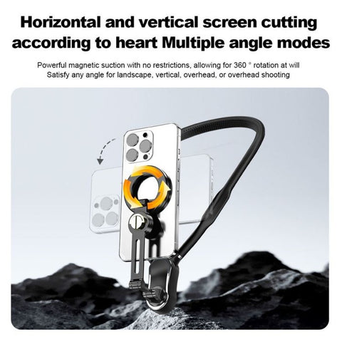 Silicone Neckband Halter Bracket First-Person Perspective Neck Hanging Magnetic Phone Holder