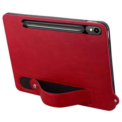 Tablet Case For Samsung Galaxy Tab S10 FE / S9 FE / S9 / S8 / S7 Hand Strap Kickstand Leather Cover