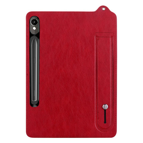 Tablet Case For Samsung Galaxy Tab S10 FE / S9 FE / S9 / S8 / S7 Hand Strap Kickstand Leather Cover