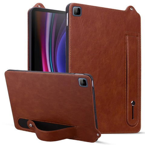 Tablet Case For Honor Pad X8 / Pad X8 Lite / Pad 6 10.1-inch / Huawei Enjoy Tablet 2 10.1 Hand Strap Kickstand Leather Cover
