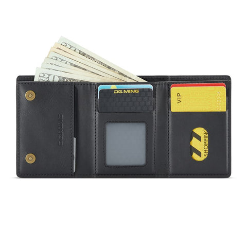DG.MING M6 Series RFID Blocking Wallet Multi-Layer Card Holder Coin Purse Bag