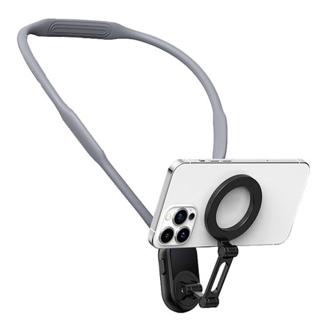 Magnetic Neck Phone Holder Multi-Functional Stand Sports Camera Support Adjustable Viewing Angles