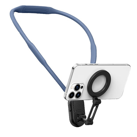 Magnetic Neck Phone Holder Multi-Functional Stand Sports Camera Support Adjustable Viewing Angles
